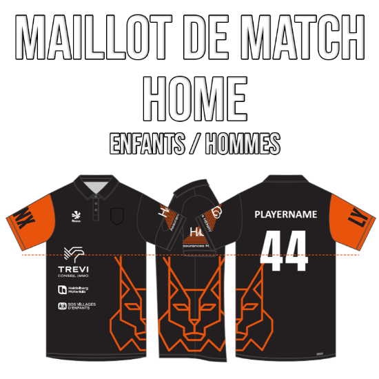 Image de MAILLOT DE MATCH HOME - ENFANTS/ HOMMES