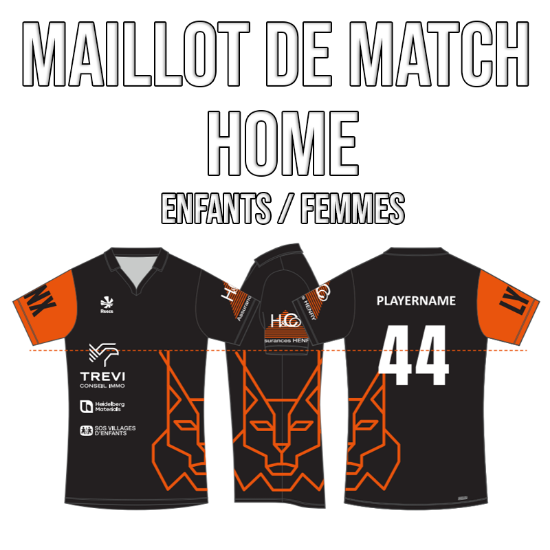 Image de MAILLOT DE MATCH HOME - ENFANTS/FEMMES