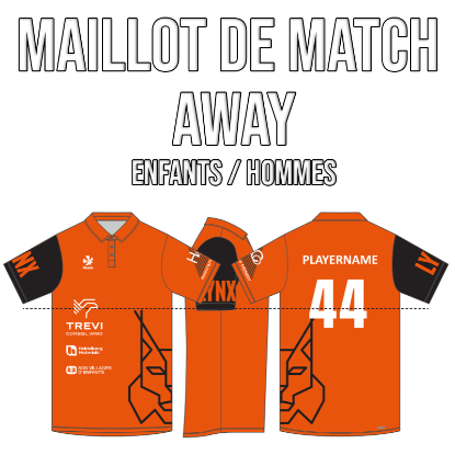 Image de MAILLOT DE MATCH AWAY - ENFANTS/ HOMMES